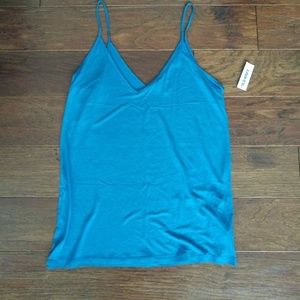 Blue v neck cami tank top